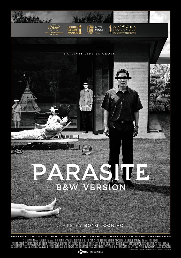 locandina: Parasite [2019] parasite - black and white version | original version